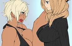 girl huge hair skin ahoge futa blonde tan gelbooru breasts respond edit female girls