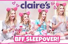 bff claire quinn sleepover party haul sisters