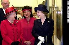 queen prime ministers elizabeth thatcher margaret cnn ii chats 2000 portrait london national may
