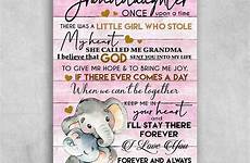 granddaughter grandma forever stay always there fridaystuff ll canvas poster