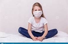 mask medical quarantine protect viruses coronavirus infections themselves concept theme health little girl