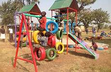 children playground large structure feb play ugandan build school globalgiving