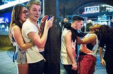 students event manchester drunken street drinking visited pile bars annual outside shirt during many their mail daily