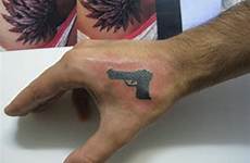 gun tattoo small tattoos hand funky