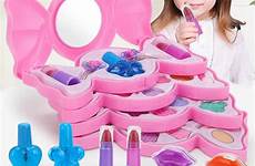makeup cosmetics set candy cosmetic children girl case toys toy pretend flashing washable shape princess