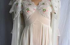 nightgown peignoir honeymoon nylon nightgowns embroidered intimates underwear