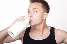 milk man drinking young stock drink