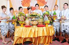 khmer cambodia groomsmen coordinating bridesmaids