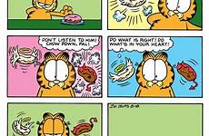 garfield thanksgiving dinner strips comics comic cartoon cat eat