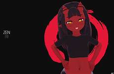 anime meru girl devil background wallpaper girls red zen wallpapers wallhere popular