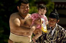 sumo babies wrestlers cry japanese make off festival cathartic spirits bringing warding evil those health well take good part who