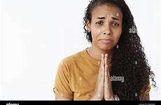 crying african woman stock alamy sad curly hair american long whining silly holding portrait please need girl
