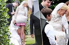 wedding nicky hilton wardrobe malfunction dress bride naughty flash shocking