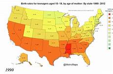 teenage rates birth highest states