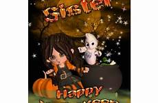 halloween sister card trick treat cards