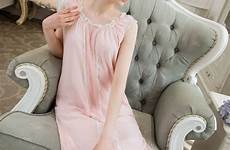 nightgown female loose modal sleepwear lingerie princess womens sweet night summer dress long sexy nightgowns