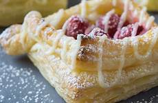 puff cream cheese pastries berry filling flaky pastry step berries airy layers juicy rich tart foodtasia sweet creamy many so