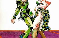 jojo trish giorno bizarre adventure una giovanna araki hirohiko dancing manga fan wind golden style dibujos character arte minitokyo jotaro