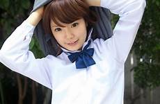 girls manami minisuka remove japanese regular school sato sexy cute iv uniform japan 佐藤愛美 tv