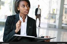 business woman african american stock public