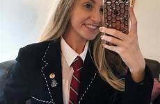 school selfie uniform girls schoolgirl uniforms british cute schools visit