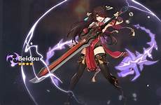 beidou genshin impact character wallpaper weapon build characters guide wallpapers tier list should which use