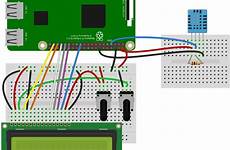 raspberry pi dht11 humidity sensor lcd diagram set circuit connected wiring display signal connect resistor vcc ohm 10k pull