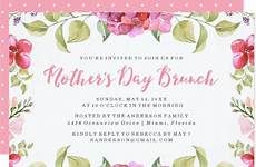 invitation mother mothers brunch template blossoms sweet templates party creativevivid