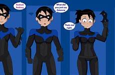 rule 63 transformation nightwing tg tf sequence gender bender deviantart hero justice young comics dc female male robin comic mario