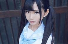 girls kawaii adorable uniforms schoolgirl pigtails chinese nip slip rolecosplay japanische