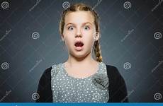 scared girl shocked face little closeup stock emotion expression human horror