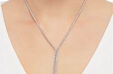 lariat necklace swarovski silver sterling zirconia arabella metallic women