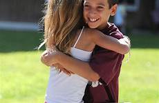 sister brother her his hug visiting hugs observe counselors talk activities some