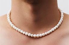 perlas collar hombre cadena freshwater pearls choker
