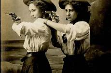 vintage women west cowgirls wild old guns photographs cowgirl 1910 girl gun western historical postcard posing girls woman photography interesting