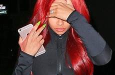chyna blac her red wig usually sonja blonde night hair but has