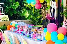 birthday party 10th girl colorful modern theme table karaspartyideas parties girls themes kara bday decorations guest trends backdrop tween karas