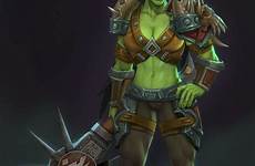 warcraft orc female she characters warrior character original nude ynorka deviantart version
