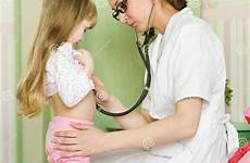 doctor girl examining stethoscope preview