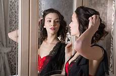 adel morel mirror lingerie women brunette red wallpaper sexart sexy wallhere