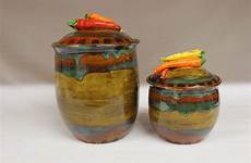 pepper set canister chili southwest native rustic peppers