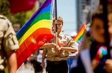 scouts scout flag protests mormon carried nationwide