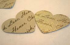 hearts personalized paper confetti gray silver custom