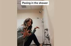 peeing shower tiktok