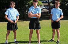 skirts schoolboys school ferndown middle wearing shorts uniform protesting turn class policy wear hot their after plea listened governors pupils