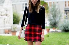 skirt skirts schoolgirl plaid tartan outfit style short fashion mini girl too school red wear boots heels high cute shirt