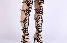 boots knee over gladiator straps toe selling cross cut open long fashion hot high women