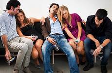 sleeping drunk party after unconscious stock women