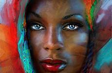 african woman women paintings american painting female portrait eyes artwork blue braun portraits arte beautiful artist cuadros oil angie afro