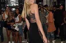 hailey clauson heels beauty sheer look lbd illustrated awards sports fashion bejeweled opted teamed 11in zero already sky jewelry high